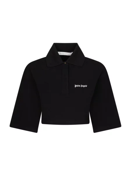 Polo Palm Angels z krótkim rękawem czarne