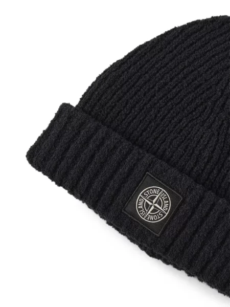 Bouclé căciulă Stone Island cu strasuri negru