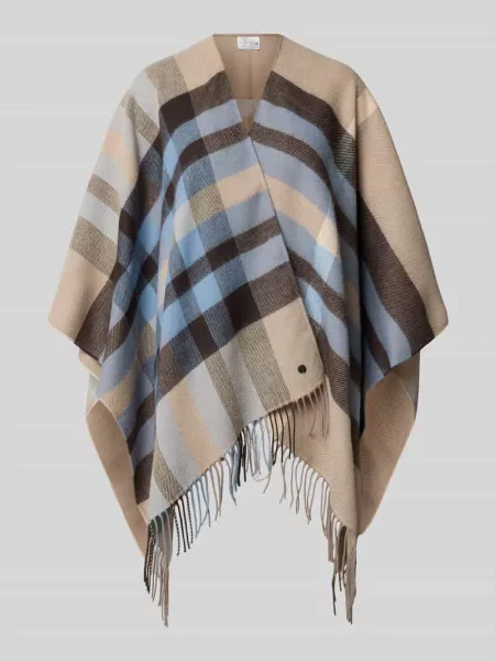Szal z frędzlami model ‘Poncho’ Fraas