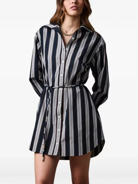 Rochie tip cămașă Hevron negru
