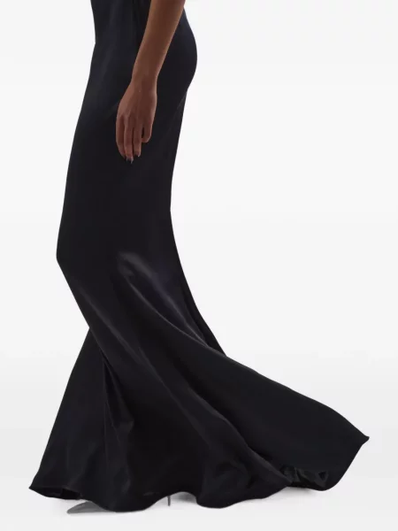 Fusta maxi Taller Marmo din satin negru