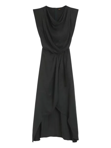 Rochie midi Boss până la genunchi de costum gri