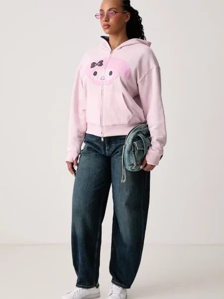 Converse bluză reversibilă pentru femei cu x HELLO KITTY roz