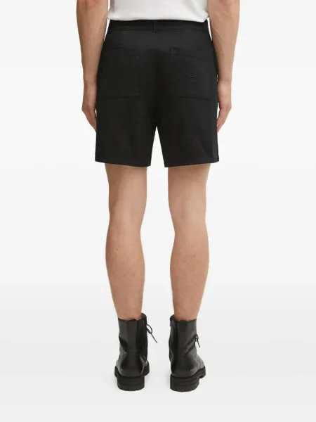 Pantaloni scurți Represent cu broderie cu buzunare aplicate negru