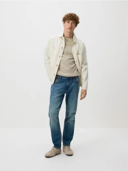Reserved Джинси slim із вареним ефектом indigo jeans 