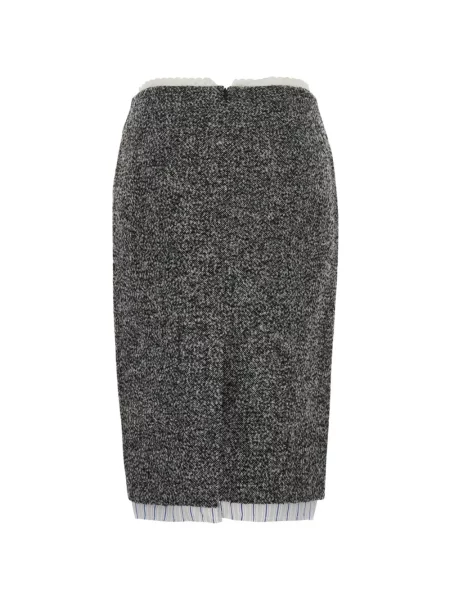 Fustă Markgong din tweed gri