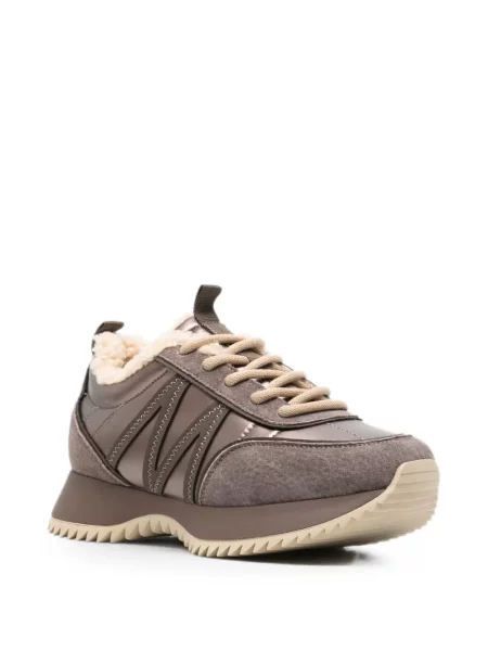 Sneakerși Sergio Moretti Firenze din piele de oaie maro