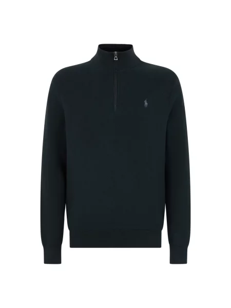 Sweter z dzianiny z wyhaftowanym logo Polo Ralph Lauren czarny