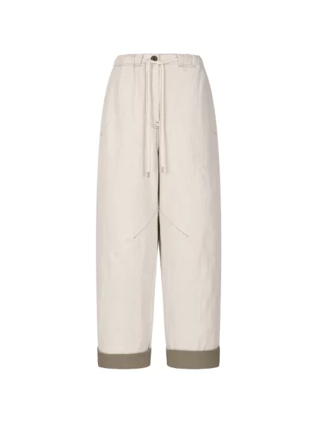 Pantaloni Tomboy din jacard cu cordon