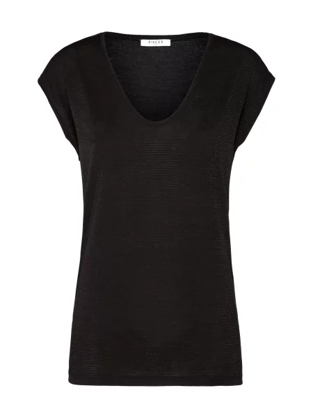 PIECES Tricou Billo' negru