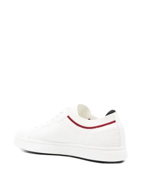 Sneakerși Geox cu șireturi tricotate alb