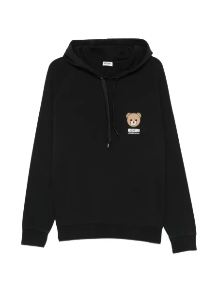 Hanorac cu glugă Moschino cu imagine negru
