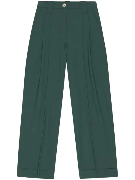 Pantaloni Ganni plisate verde