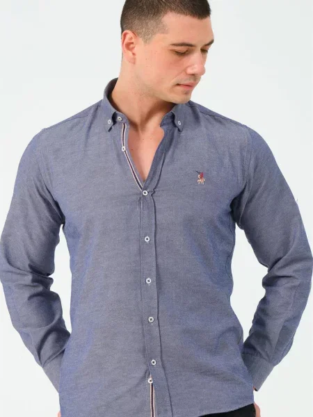 Дънкова риза Dewberry сиво