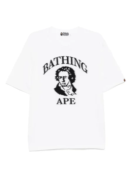 Tricou A Bathing Ape® cu broderie alb