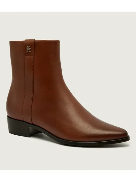 Tommy Hilfiger De piele botine maro