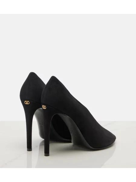 Pantofi cu toc Valentino Garavani din piele de căprioară negru