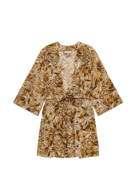 Rochie Maliparmi cu broderie de costum maro