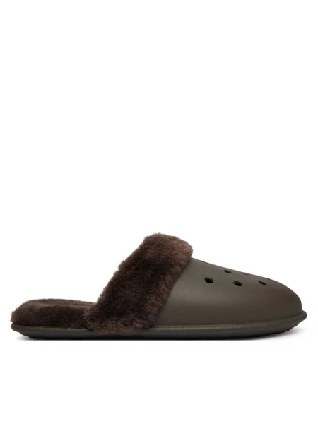 Kapcie Crocs brązowe