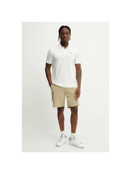 Koszulka polo Emporio Armani Ea7 biała
