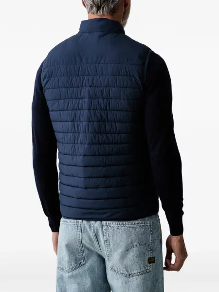 Ватиран елек Hackett London бродиран синьо