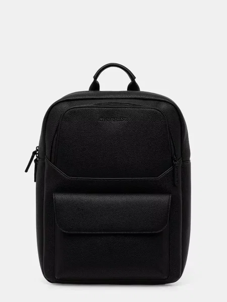 Armani Exchange rucsac pentru bărbați cu imitație de piele negru