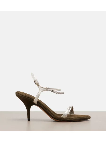 Sandale Chloé din piele verde