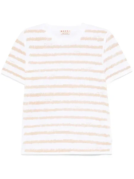 Koszulka Marni w paski biała