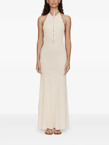 Rochie maxi Christopher Esber cu gât halter de costum