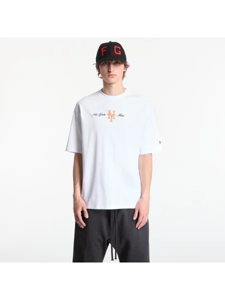 Tričko New Era MLB Script OS Tee New York Mets Optic White XL bílé