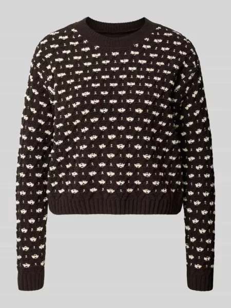 Sweter o kroju regular fit z bouclé o strukturze model VMSHARON' Vero Moda