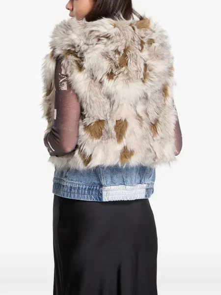 Vestă Desigual cu blană maro