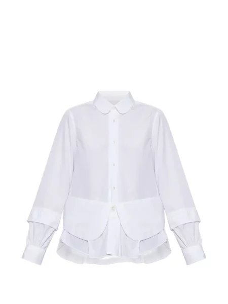 Cămașă Noir Kei Ninomiya cu volane alb