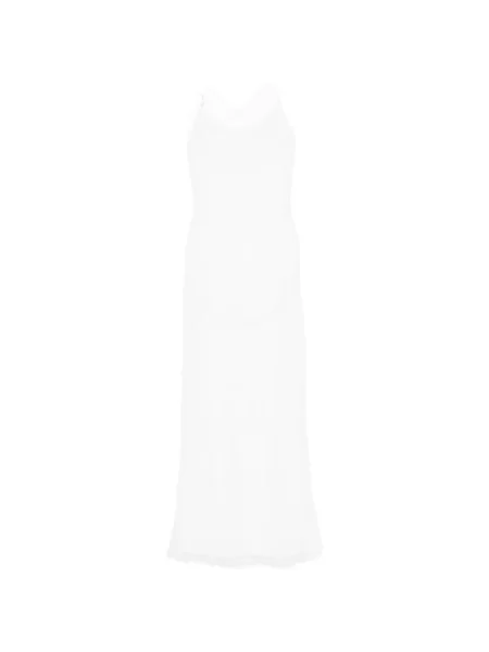 Rochie maxi Oseree cu bretele alb