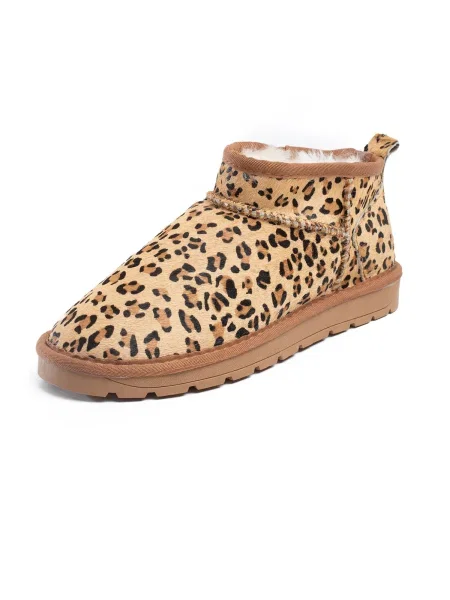 Gooce Botine Mindy bej / maro deschis / negru
