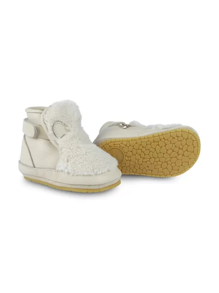 Donsje Бебешки кожени обувки Richy Booties Polar Bear бежово
