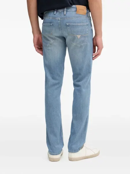 Blugi Guess cu autograf albastru