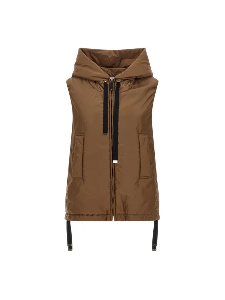 Kamizelka puchowa Max Mara brązowa