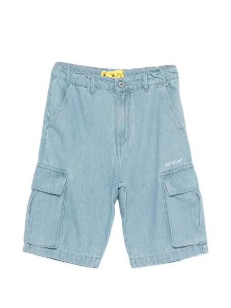 Szorty cargo dziecięce Off-white białe