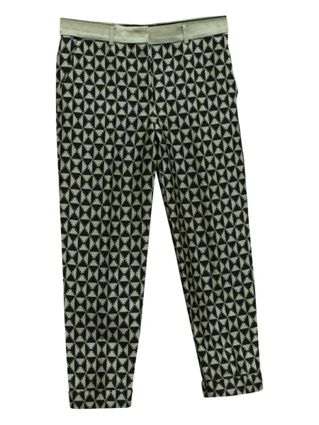 Pantaloni Haider Ackermann cu imagine cu imprimeu geometric negru
