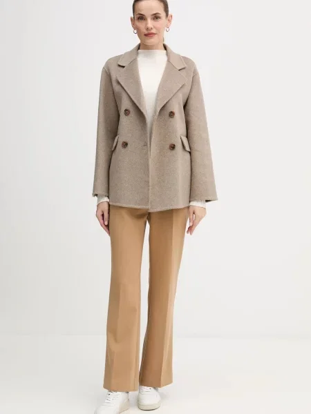 Пальто з додаванням вовни Gaudi бежевий