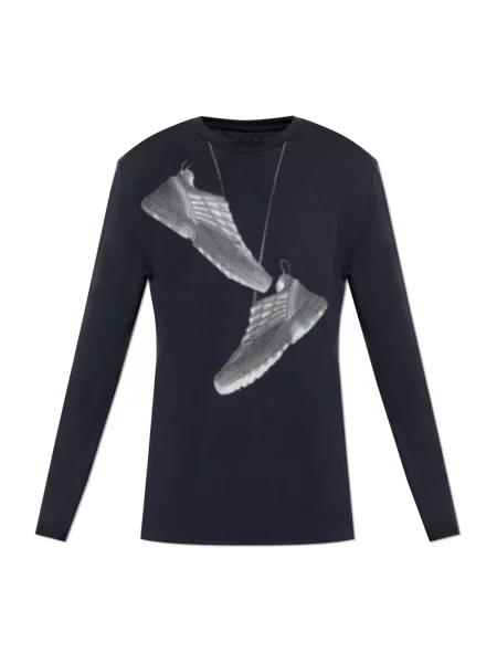 Maison Margiela longsleeve z nadrukiem czarny