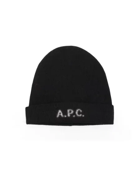 Czapka A.p.c. wełniana czarna