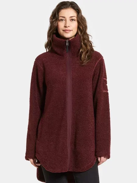Didriksons bluza polarowa UMI gładka bordowy