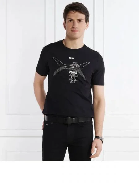 BOSS GREEN Tricou Tee 3 negru
