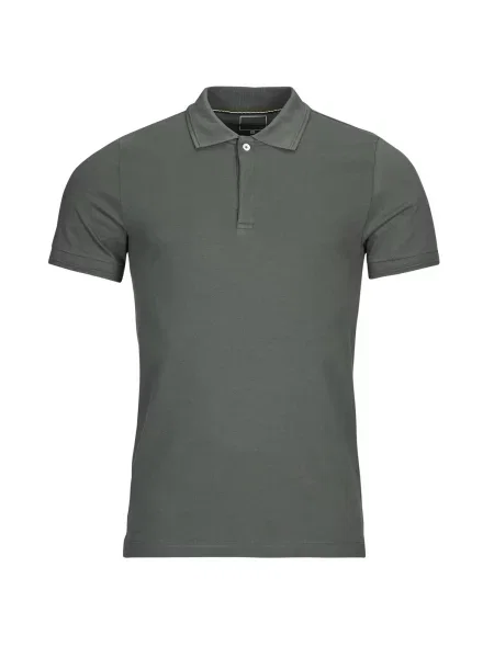 Raztegniti polo majica Geox s kratkimi rokavi kaki