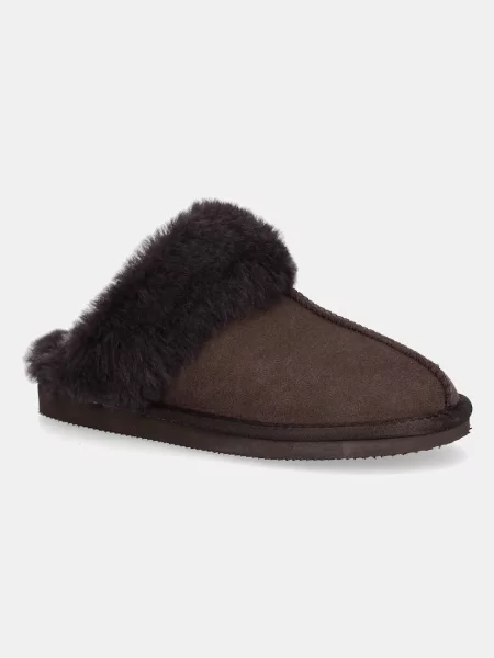 Замшевые тапочки Answear.lab коричневые
