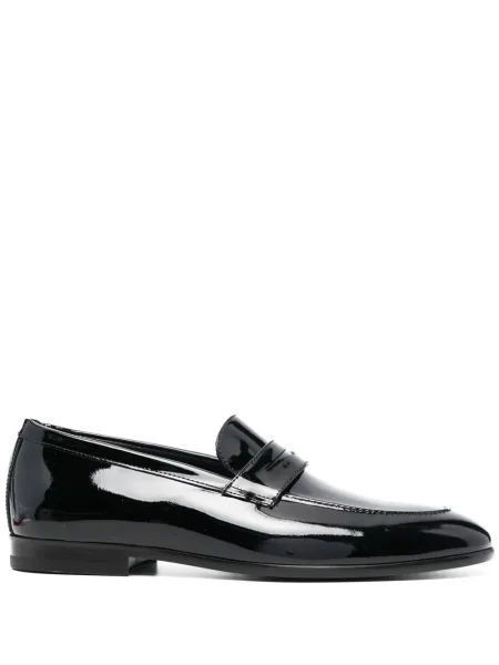 Pantofi loafer Scarosso din piele de lac negru