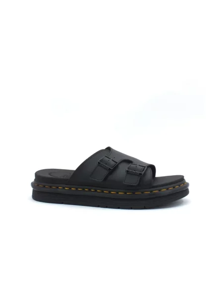 Klapki Dr. Martens skórzane wsuwane czarne