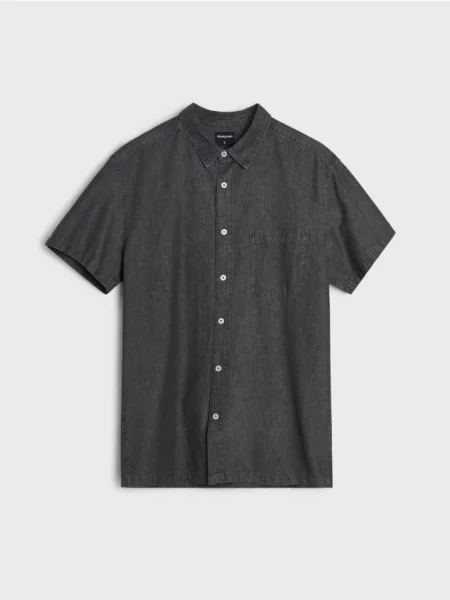 Sinsay koszula z krótkim rękawem szary